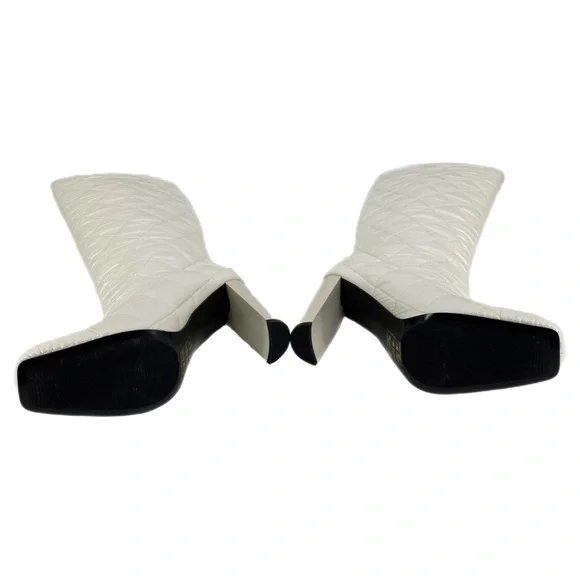 Aldo White Snowpuff Quilted Heeled Boots - Picture 6 of 10